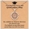 Shonyin Graduation Gifts for Her 2023 Rotate Compass Necklace for Women Girls; Sobriety Gifts for Students Granddaughter Daughter Best Friends Coworke