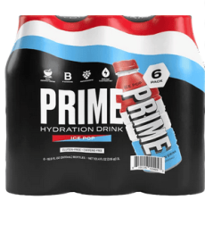 Prime Hydration Drink, Ice Pop, 16.9 fl oz 6-Pack Bottles