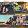 Air Mattress,SUV Air Mattress Thickened Camping Bed Cushion with Pillow Air Pump Storage Bag PVC Flocked Car Bed for Home Car Travel Camping (black)