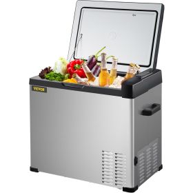 VEVOR 12 Volt Refrigerator, Portable Refrigerator (-4Â°F~68Â°F) With APP Control Car Compressor Fridge Cooler 12V/24V DC and 110-220V AC For Camping