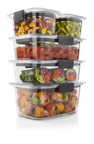 Rubbermaid Brilliance 10-Piece Set, Leak-Proof and Clear Food Storage Containers