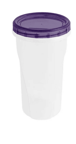 [48 Oz - Purple - 4 Pk] Large Deli Food Storage Screw And Seal Containers 48 Oz Stackable Reusable Mirowave Dishwasher Safe Quality Plastic Twist Cap