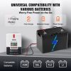 VEVOR 20A MPPT Solar Charge Controller, 12V / 24V Auto DC Input, Solar Panel Regulator Charger with LCD Display Temperature Sensor Cable