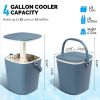 Outdoor Cooler Table, 4 Gallon Portable Cooler Side Table with Handle, Bottle Opener and Lift Top Lid