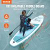 VEVOR Inflatable Stand Up Paddle Board, 11' x 33" x 6" Wide SUP Paddleboard, with Board Accessories, Pump, Paddle, Fin, Phone Bag, Backpack