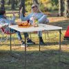 1 PC Folding Camping Table with HDPE Tabletop and Rustproof Steel Frame