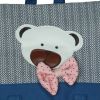 [Young Bear] Fabric Art School Backpack Outdoor Daypack
