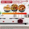 Electric Hot Plate for Cooking,Electric Cooktop 2 Burner,2000W Portable Electric Stove,Glass Cooktop Stepless Temperature Adjustments