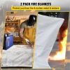 VEVOR Fire Blankets, 2 Pack Welding Blankets, 8' x 10' Fire Suppression Blanket, 1022Â°F Flame Retardant Blanket, White Fire Emergency Blankets