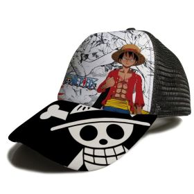 Anime Hat Naruto Luffy Demon Slayer Tanjiro Hat Student Men And Women Hip-hop Baseball Cap Sun Hat Trucker Hat (Color: ZMW-175)
