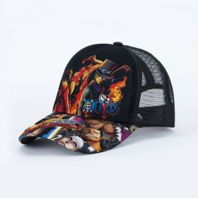 Anime Hat Naruto Luffy Demon Slayer Tanjiro Hat Student Men And Women Hip-hop Baseball Cap Sun Hat Trucker Hat (Color: ZMW-44)