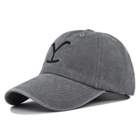 Embroidered Baseball Hats for Men Women (Color: Grey)