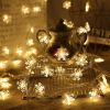 Led Christmas Holiday Decorative Lights Santa Claus Snowman Lights String Solar Lights