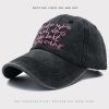Rose Red Net Red Hat Children's Autumn and Winter Edition New Vintage Washed Baseball Caps Girl's Art Duck Tongue Caps