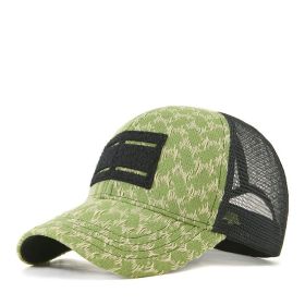 New Mesh Hat Sunshade Sunscreen Baseball Hat in Spring and Summer Men's and Women's Outdoor Leisure Versatile Fashion Cap (Colour: Light green M (56-59CM))