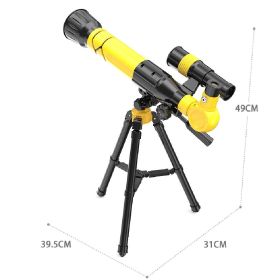 Professional Astronomical Telescope Powerful Monocular Portable HD Moon Space Planet Observation Telescope Gifts for Children (Ships From: China, Color: Yellow)