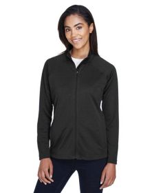 Ladies' Stretch Tech-ShellÂ® Compass Full-Zip - DK GREY HEATHER - S (Color: Black, size: 2XL)