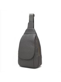 MKF Collection Cleisy M Logo Embossed Vegan Leather Women Sling Bag by Mia k (material: Vegan Leather, Color: Grey)
