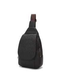 MKF Collection Cleisy M Logo Embossed Vegan Leather Women Sling Bag by Mia k (material: Vegan Leather, Color: Chocolate)