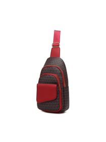 MKF Collection Kace M Logo Printed Vegan Leather Women Sling Bag by Mia k (material: Vegan Leather, Color: Red)