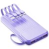 PD22.5W Fast Charger 20000mAh Fast Charging Power Bank Portable Charger with 4 Inbuilt Cables Digital Display Handle Fit For IOSPhone 15/14 Android An
