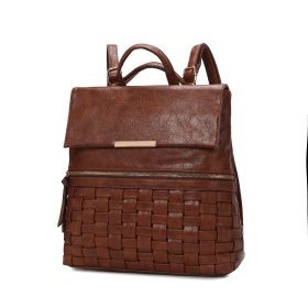 MKF Collection Alba Women Convertible Backpack Bag Vegan Leather Bookbag Handbag Travel Daypack Bag By Mia K (material: Vegan Leather, Color: Cognac)