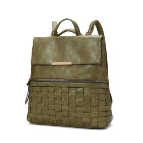 MKF Collection Alba Women Convertible Backpack Bag Vegan Leather Bookbag Handbag Travel Daypack Bag By Mia K (material: Vegan Leather, Color: Sage Green)