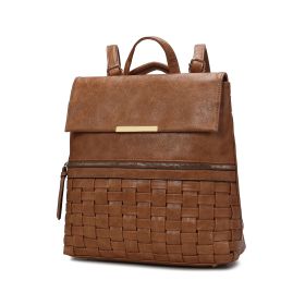 MKF Collection Alba Women Convertible Backpack Bag Vegan Leather Bookbag Handbag Travel Daypack Bag By Mia K (material: Vegan Leather, Color: Khaki)