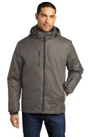 Port Authority Vortex Waterproof 3-in-1 Jacket J332 (Color: Deep Smoke/ Charcoal, size: XL)