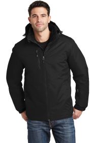Port Authority Vortex Waterproof 3-in-1 Jacket J332 (Color: Black/ Black, size: 4XL)