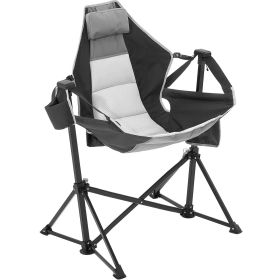 VEVOR Camping Chair Hammock Chair 300 lbs Load Capacity Hammock Folding Chair (Type: Regular Lounge Chair, Color: Dark Grey)