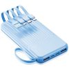 PD22.5W Fast Charger 20000mAh Fast Charging Power Bank Portable Charger with 4 Inbuilt Cables Digital Display Handle Fit For IOSPhone 15/14 Android An