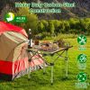 Folding Camping Table Portable Lightweight Carbon Steel Roll-up Picnic BBQ Desk with Carry Bag Heavy Duty for Outdoor Beach Backyard Party Patio Campi