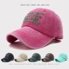 Rose Red Net Red Hat Children's Autumn and Winter Edition New Vintage Washed Baseball Caps Girl's Art Duck Tongue Caps