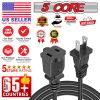 5 Core AC Power Cord 10 Ft ? 2 Prong Extension Adapter ? 16AWG/2C 125V 13A ? US Polarized Male to Female Outlet Extension Cable Black- EXC BLK 10FT