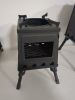 1 Portable Folding Wood Stove, Suitable for Camping and Outdoor Barbecue - Durable Iron, No Need to Light Fire