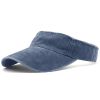 Light Board Washed Old Cotton Hollow Top Hat For Men And Women Sunscreen Sunshade Cap Baseball Cap Outdoor Sports Retro Roofless